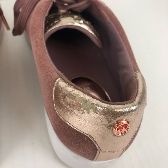 Michael Kors Women's Dusty Rose Suede Sneakers - Picture 12 of 15